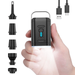 Sport si Outdoor - Ciclism - Accesorii pentru biciclete - Pompe biciclete - Pompa de aer electrica, 3 in 1,umflare/dezumflare/vidare, Baterie incorporata de 1200 mAh, Multifunctionala si Portabila - Infinity.ro