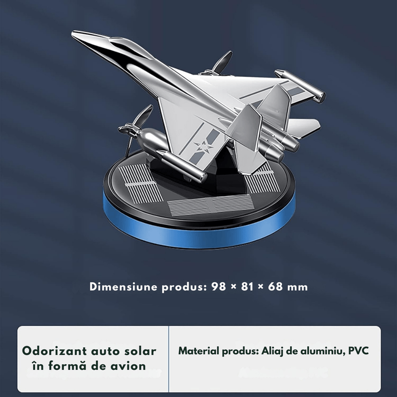Auto si Moto - Intretinere auto - Odorizante auto - Odorizant Auto Cu Incarcare Solara, Parfum Dasbo® pentru masina, Model Avion, Baza Antiderapanda, Prindere pe Bord - Infinity.ro