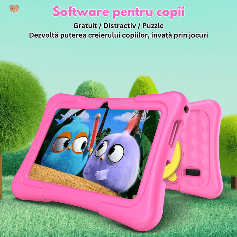 Laptop, Telefoane si Tablete - Tablete si accesorii tablete - Tablete - Tableta pentru copii de 7 inch Dasbo®, Android, 3GB RAM, 32GB ROM (extensibila la 128GB), Software copii preinstalat - Infinity.ro