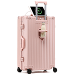 Sport si Outdoor - Articole de voiaj - Trolere - Troler de mana pentru Cabina Avion, Dasbo®, inserti din aluminiu cu suport pentru pahar si port USB incarcare,54x36x24cm - Infinity.ro