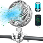 Electronice si Electrocasnice - Climatizare si sisteme de incalzire - Aparate racire aer - Ventilatoare - Ventilator Portabil cu Trepied Flexibil 360°, Baterie Reincarcabila 1600 mAh,Ultra-Silentios cu 3 Viteze,Mini Ventilator - Infinity.ro