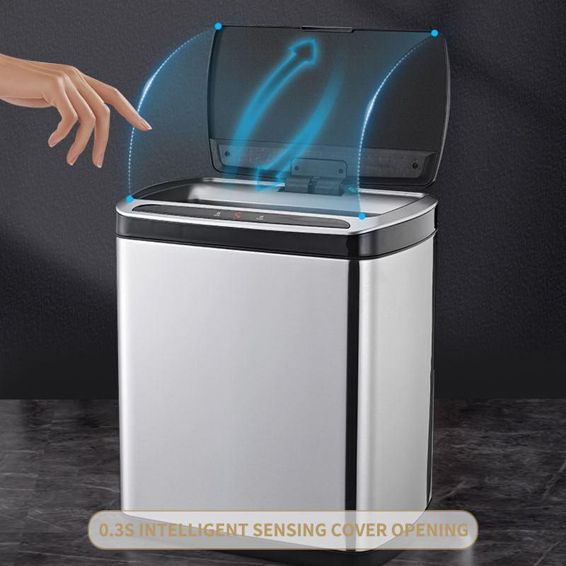 Casa si Gradina - Mobilier - Organizare si depozitare - Cosuri de gunoi - Cos de gunoi inteligent, cu senzor automat infrarosu DASBO, Capacitate 30 l, 1 compartiment, Capac automat Anti-Miros - Infinity.ro