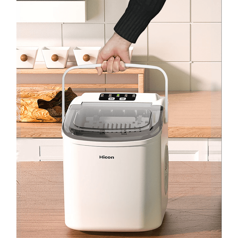 Electronice si Electrocasnice - Aparate frigorifice - Congelatoare - Masina de facut cuburi de gheata, Rezervor apa 1.3 L, Capacitate zilnica 15 kg, Portabila pentru acasa, bucatarie, birou - Infinity.ro