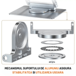 Laptop, Telefoane si Tablete - Laptopuri si accesorii - Accesorii Laptop - Standuri/Coolere notebook - Suport laptop portabil Dasbo®, Reglabil pe inaltime, Pliabil cu Baza rotativa 360°, din aluminiu, Baze antialunecare - Infinity.ro