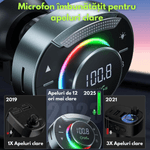 Auto si Moto - Electronice auto - Accesorii electronice auto - Modulator FM Auto Bluetooth 5.3, Transmitator Radio Dasbo®, Functie Incarcare Rapida 48W (PD 30W + QC 18W), Microfon HD - Infinity.ro