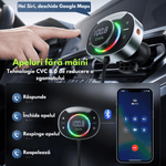 Auto si Moto - Electronice auto - Accesorii electronice auto - Modulator FM Auto Bluetooth 5.3, Transmitator Radio Dasbo®, Functie Incarcare Rapida 48W (PD 30W + QC 18W), Microfon HD - Infinity.ro