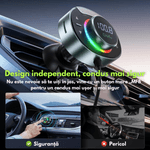 Auto si Moto - Electronice auto - Accesorii electronice auto - Modulator FM Auto Bluetooth 5.3, Transmitator Radio Dasbo®, Functie Incarcare Rapida 48W (PD 30W + QC 18W), Microfon HD - Infinity.ro