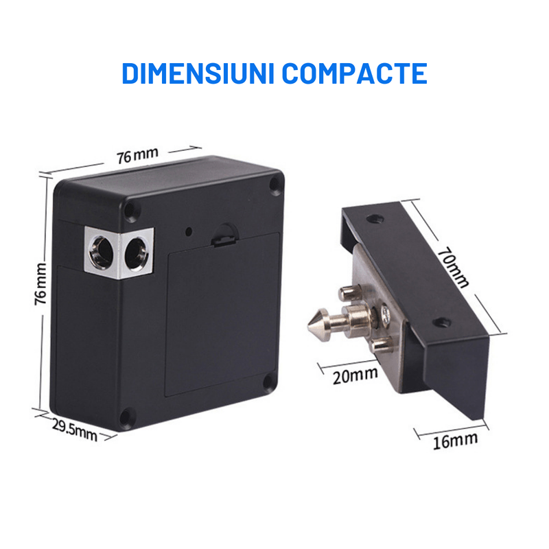 Casa si Gradina - Constructii - Feronerie si accesorii - Broaste si yale - Incuietoare inteligenta ascunsa pentru Dulap Dasbo®, Sertar, Vestiare, Acasa, birouri, cu deblocare prin App Mobila - Infinity.ro