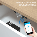 Casa si Gradina - Constructii - Feronerie si accesorii - Broaste si yale - Incuietoare inteligenta ascunsa pentru Dulap Dasbo®, Sertar, Vestiare, Acasa, birouri, cu deblocare prin App Mobila - Infinity.ro