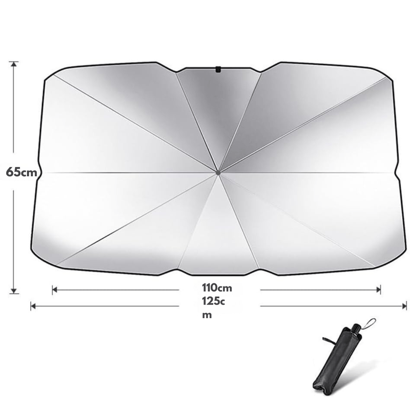 Auto si Moto - Intretinere auto - Huse auto - Parasolar Auto tip Umbrela Retractabila, Protectie Solara UV pentru parbriz masina, Pliabila si Usor de Utilizat,Cu Husa - Infinity.ro