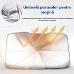 Auto si Moto - Intretinere auto - Huse auto - Parasolar Auto tip Umbrela Retractabila, Protectie Solara UV pentru parbriz masina, Pliabila si Usor de Utilizat,Cu Husa - Infinity.ro