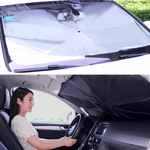 Auto si Moto - Intretinere auto - Huse auto - Parasolar Auto tip Umbrela Retractabila, Protectie Solara UV pentru parbriz masina, Pliabila si Usor de Utilizat,Cu Husa - Infinity.ro