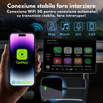 Auto si Moto - Electronice auto - Accesorii electronice auto - Adaptor Wireless CarPlay & Android Auto 2-in-1 Dasbo® Model 2026– Compatibilitate universala prin USB Android & IOS Auto - Infinity.ro