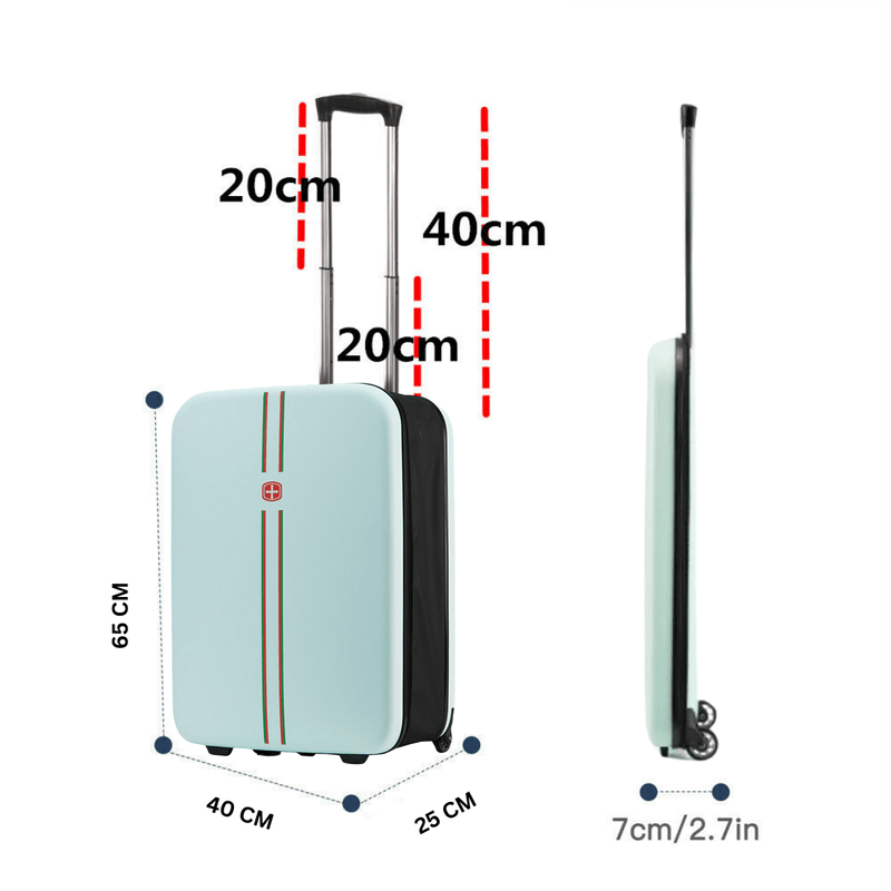 Sport si Outdoor - Articole de voiaj - Trolere - Valiza pliabila mare de calatorie, Dasbo®, carcasa dura material ABS si PC rezistent la apa, 2 roti cu interior captusit - Infinity.ro