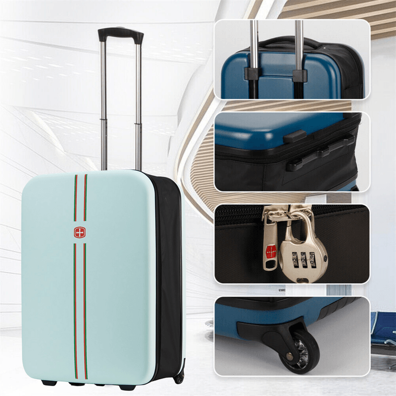 Sport si Outdoor - Articole de voiaj - Trolere - Valiza pliabila mare de calatorie, Dasbo®, carcasa dura material ABS si PC rezistent la apa, 2 roti cu interior captusit - Infinity.ro