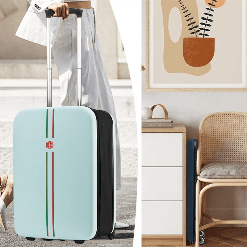 Sport si Outdoor - Articole de voiaj - Trolere - Valiza pliabila mare de calatorie, Dasbo®, carcasa dura material ABS si PC rezistent la apa, 2 roti cu interior captusit - Infinity.ro