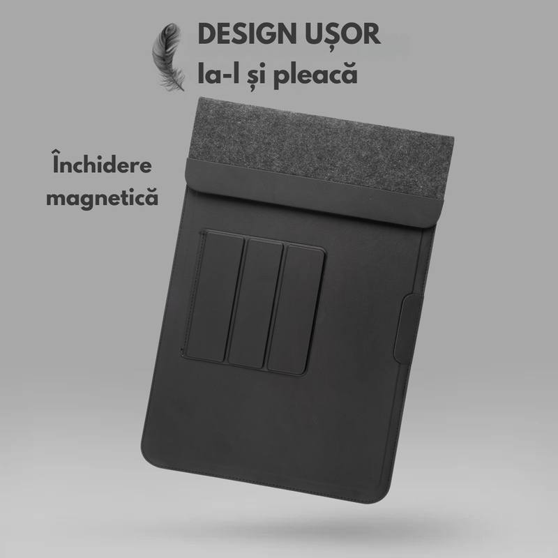 Laptop, Telefoane si Tablete - Laptopuri si accesorii - Accesorii Laptop - Genti laptop - Husa Laptop cu Incarcare dubla Wireless 15W, Protectie 360, Impermeabila, Rezistenta la socuri, 15-16 inch, Pliabil - Infinity.ro