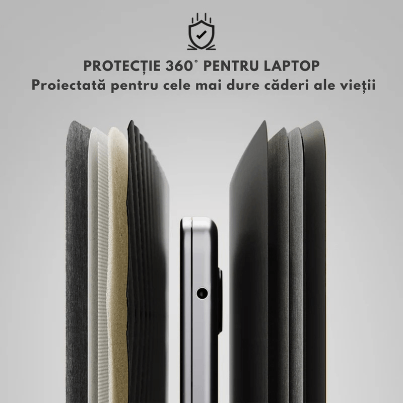 Laptop, Telefoane si Tablete - Laptopuri si accesorii - Accesorii Laptop - Genti laptop - Husa Laptop cu Incarcare dubla Wireless 15W, Protectie 360, Impermeabila, Rezistenta la socuri, 15-16 inch, Pliabil - Infinity.ro