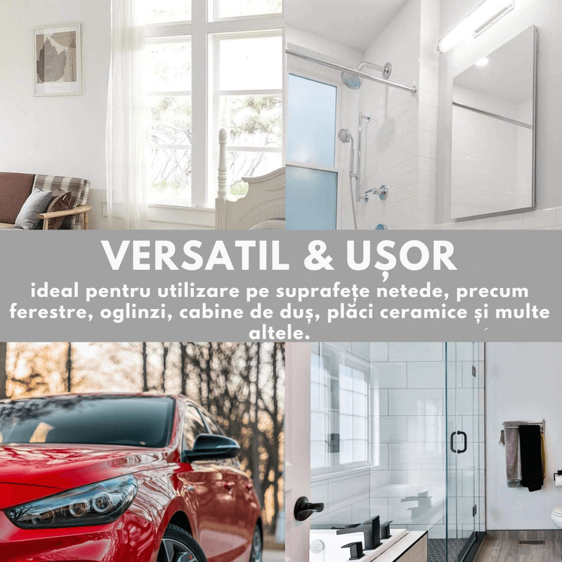 Electronice si Electrocasnice - Ingrijirea locuintei - Aspiratoare - Aspirator pentru geamuri, Curatator Electric Dasbo® pentru Geamuri cu Aspirare si Racleta - Rezervor 150 ml - Infinity.ro