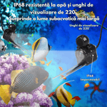 Sport si Outdoor - Sporturi acvatice - Pescuit - Echipament suplimentar pentru pescuit - Camera Subacvatica pentru Pescuit 1080P cu Ecran IPS 4.3”, Dasbo®, Unghi 220°, Viziune Nocturna IR, Baterie 5000 mAh - Infinity.ro