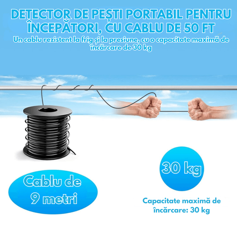 Sport si Outdoor - Sporturi acvatice - Pescuit - Echipament suplimentar pentru pescuit - Camera Subacvatica pentru Pescuit 1080P cu Ecran IPS 4.3”, Dasbo®, Unghi 220°, Viziune Nocturna IR, Baterie 5000 mAh - Infinity.ro