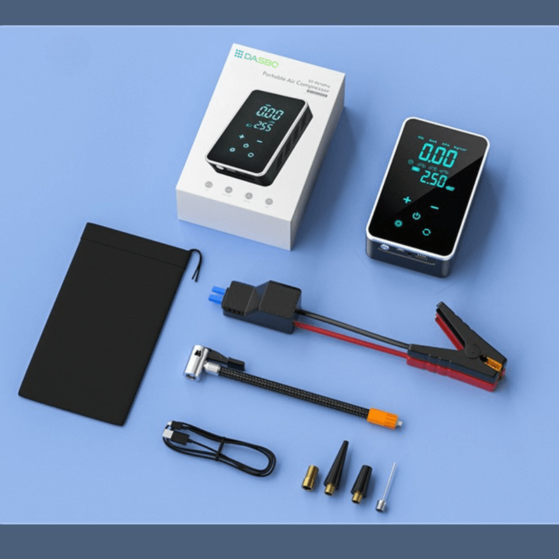 Auto si Moto - Reparatii si depanare - Redresoare - Starter auto portabil cu Compressor Multifunctional 4 in 1, Wireless cu Baterie 10000mAh,pentru motor Benzina sau Diesel - Infinity.ro