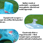 Jucarii, Copii si Bebe - Jucarii si jocuri - Jucarii de exterior - Colaci, ochelari si accesorii inot copii - Colac gonflabil pentru bebelusi si copii, cu spatar si jucarie integrata – siguranta, confort si distractie in apa - Infinity.ro