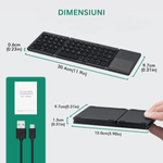 PC, gaming si accesorii - Periferice PC - Tastaturi - Tastatura pliabila Bluetooth Dasbo®, Portabila si ultra-subtire, Touchpad cu 2 click-uri, Fara fir, Compatibila - Infinity.ro