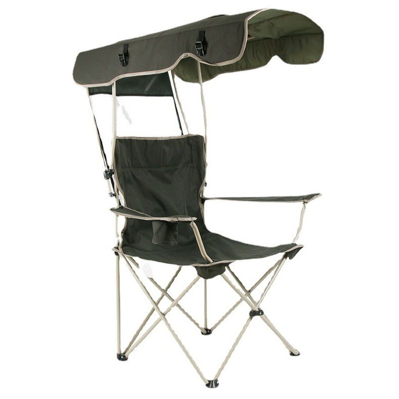 Sport si Outdoor - Camping - Mobilier pentru camping - Scaune camping - Scaun pliabil cu baldachin DASBO, pentru Pescuit, Camping, Gradina, Curte, cu acoperis rabatabil pentru umbra - Infinity.ro