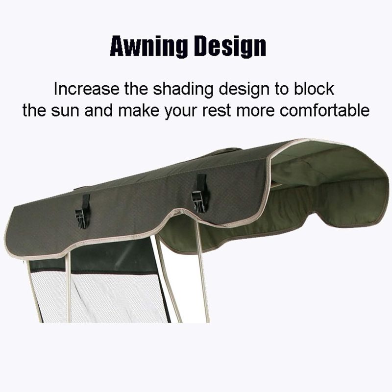 Sport si Outdoor - Camping - Mobilier pentru camping - Scaune camping - Scaun pliabil cu baldachin DASBO, pentru Pescuit, Camping, Gradina, Curte, cu acoperis rabatabil pentru umbra - Infinity.ro