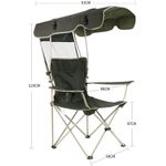 Sport si Outdoor - Camping - Mobilier pentru camping - Scaune camping - Scaun pliabil cu baldachin DASBO, pentru Pescuit, Camping, Gradina, Curte, cu acoperis rabatabil pentru umbra - Infinity.ro