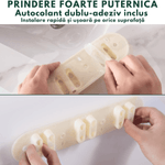 Casa si Gradina - Sanitare - Suporturi si accesorii baie - Dispensere - Dozator Triplu de Sapun, Sampon si Balsam, Instalare Fara Gaurire, Montat pe Perete – Organizator cu 3 Sticle de 450 ml - Infinity.ro