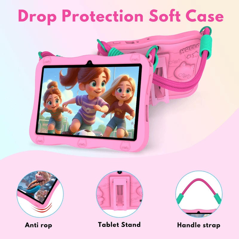 Laptop, Telefoane si Tablete - Tablete si accesorii tablete - Tablete - Tableta pentru copii de 7 inch Android 15 - Dasbo®, 8 (3+5) GB RAM +32GB ROM, Penta-core 1.8Ghz, WiFi6, Camera Duala - Infinity.ro