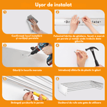 Market - Spalare si intretinere rufe - Uscatoare de rufe si accesorii - Uscator de Rufe Pliabil Montat pe Perete, Suport uscare rufe 120 cm - Dasbo®, 7 Bare, Instalare usoara, Capacitate 50kg - Infinity.ro