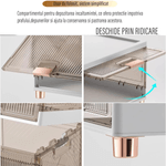 Casa si Gradina - Mobilier - Organizare si depozitare - Organizator incaltaminte - Set 4 cutii organizatoare si depozitare incaltaminte, Dasbo®, design modern pliabil si transparent, raft modular - Infinity.ro