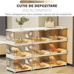 Casa si Gradina - Mobilier - Organizare si depozitare - Organizator incaltaminte - Set 4 cutii organizatoare si depozitare incaltaminte, Dasbo®, design modern pliabil si transparent, raft modular - Infinity.ro