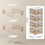 Casa si Gradina - Mobilier - Organizare si depozitare - Organizator incaltaminte - Set 4 cutii organizatoare si depozitare incaltaminte, Dasbo®, design modern pliabil si transparent, raft modular - Infinity.ro