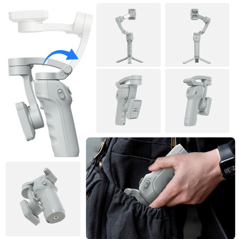 TV, Audio-Video si Foto - Aparate foto si accesorii - Accesorii foto si video - Stabilizatoare de imagine - Stabilizator pentru telefon si GoPro, Gimbal Pro pentru stabilizare foto si video, Stabilizare pe 3 Axe cu Aplicatie - Infinity.ro