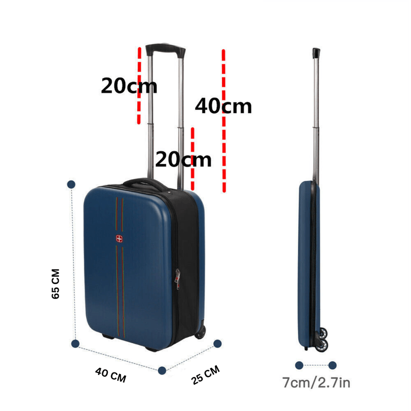 Sport si Outdoor - Articole de voiaj - Trolere - Troler pliabil mare de calatorie, Dasbo®, carcasa dura material ABS si PC rezistent la apa, 2 roti cu interior captusit - Infinity.ro