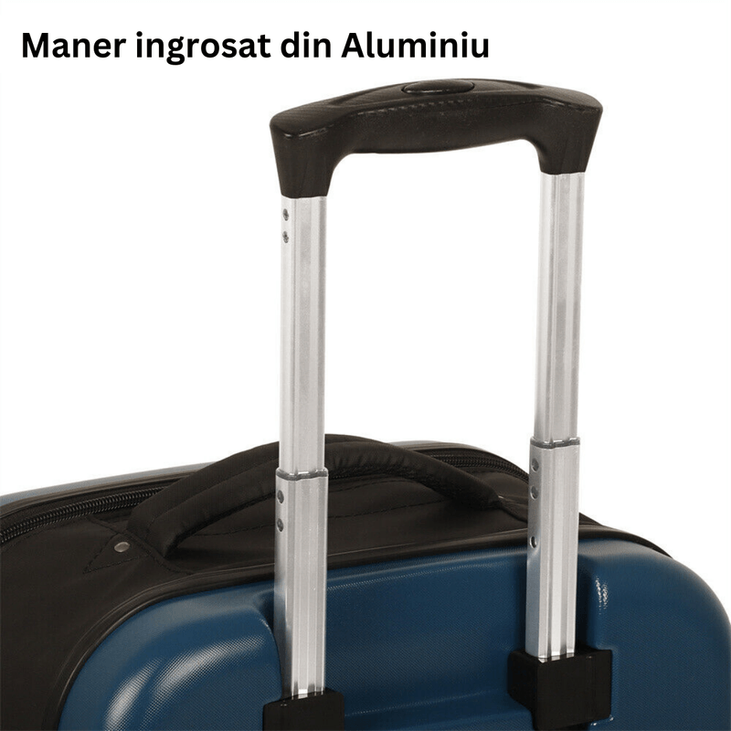 Sport si Outdoor - Articole de voiaj - Trolere - Troler pliabil mare de calatorie, Dasbo®, carcasa dura material ABS si PC rezistent la apa, 2 roti cu interior captusit - Infinity.ro
