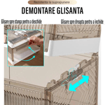 Casa si Gradina - Mobilier - Organizare si depozitare - Organizator incaltaminte - Set 4 cutii organizatoare si depozitare incaltaminte, Dasbo®, design modern pliabil si transparent, raft modular - Infinity.ro