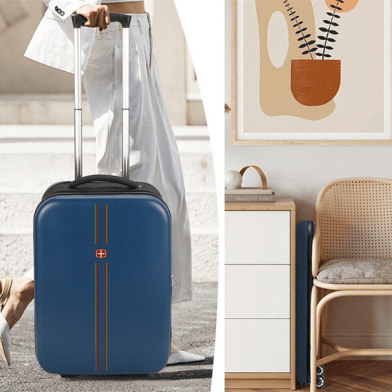 Sport si Outdoor - Articole de voiaj - Trolere - Troler pliabil mare de calatorie, Dasbo®, carcasa dura material ABS si PC rezistent la apa, 2 roti cu interior captusit - Infinity.ro