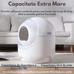 Petshop - Ingrijire si Igiena - Litiere si accesorii - Litiere acoperite - Litiera automata smart pentru pisica, Inteligenta cu functie de auto-curatare, Control prin Aplicatie,Eliminare Mirosuri - Infinity.ro