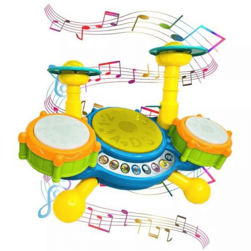 Jucarii, Copii si Bebe - Jucarii si jocuri - Jucarii & jocuri educative - Jucarii interactive - Toba Interactiva cu Lumini colorate, Melodii si Volum ajustabil, Instrument muzical DASBO® de jucarie pentru copii - Infinity.ro