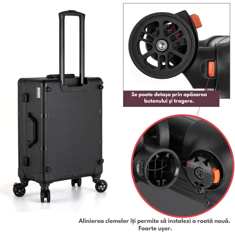 Ingrijire personala si Cosmetice - Machiaj - Portfarduri si genti cosmetice - Geanta profesionala pentru machiaj, tip Troler pentru produse de makeup, Valiza portabila Cosmetice si Machiaje - Infinity.ro