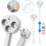 Casa si Gradina - Electrice - Accesorii electrice - Prelungitoare, triple, fise - Prelungitor Priza Extensibil, Extensor Electric Reglabil - Prelungitor Priza cu USB-A, USB-C si 2 Prize AC - Infinity.ro