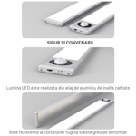 Casa si Gradina - Corpuri si surse de iluminat - Veioze si lampi - Veioze - Lampa LED SLIM Dasbo® cu senzor miscare, suport magnetic, led-uri puternice, fara fir, acumulator cu reincarcare,60 CM - Infinity.ro
