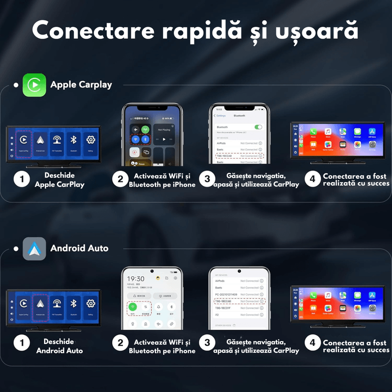 Auto si Moto - Electronice auto - Navigatii GPS - Navigatie Auto Multimedia Universarala Dasbo®, Display 10.26 inch, Camera inregistrare fata + spate inclusa,Ecran IPS HD - Infinity.ro