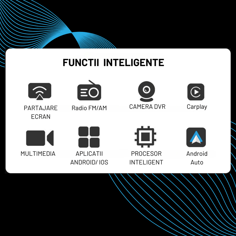 Auto si Moto - Electronice auto - Navigatii GPS - Navigatie Auto universala cu display 7 inch cu Touch screen Dasbo®, Apple Carplay si Android Auto, Bluetooth, Radio FM - Infinity.ro