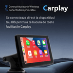 Auto si Moto - Electronice auto - Navigatii GPS - Navigatie Auto universala cu display 7 inch cu Touch screen Dasbo®, Apple Carplay si Android Auto, Bluetooth, Radio FM - Infinity.ro